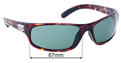 Lentilles De Soleil De Remplacement Pour Bolle Anaconda 10338 - Largeur 65mm - 100% UV - Neuf